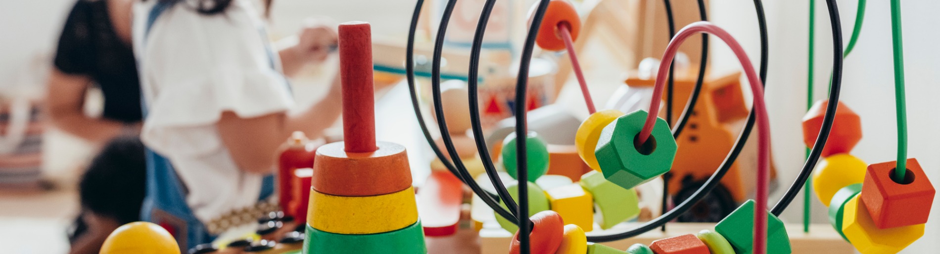 Young girl playing with toys