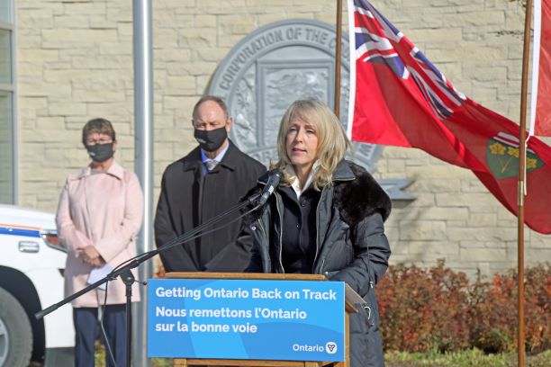 Picture of Dr. Merrilee Fullerton, Minister of Long-Term Care, John Yakabuski, MPP for Renfrew—Nipissing—Pembroke, Debbie Robinson, Warden, County of Renfrew