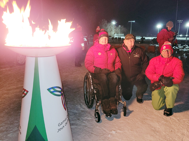 cauldron lit Ontario Winter Games