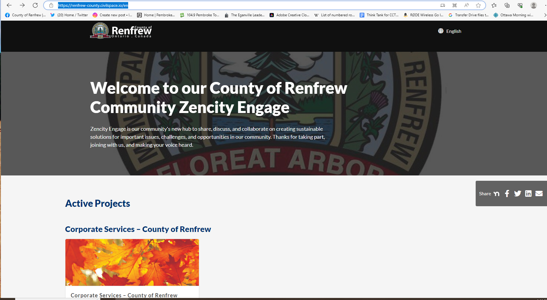 Zencity Engage homepage screenshot