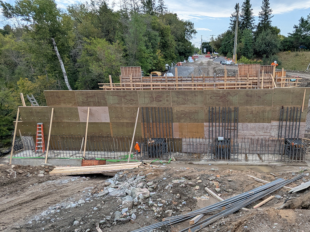ongoing construction project to replace large culvert and dam in Whitewater Region