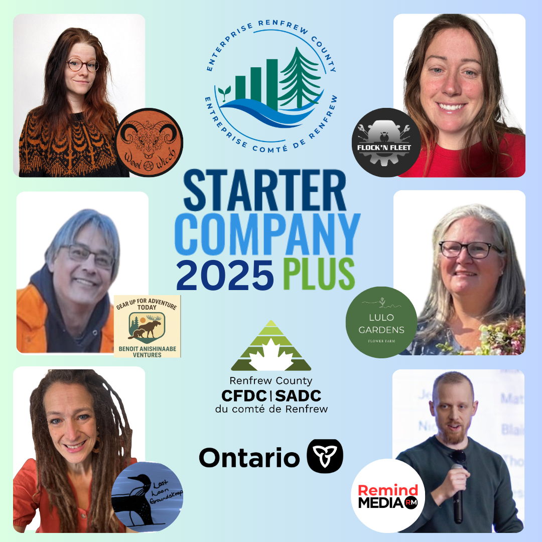 Starter Company Plus grant recipients 2025 photos of six recipients with their business logo