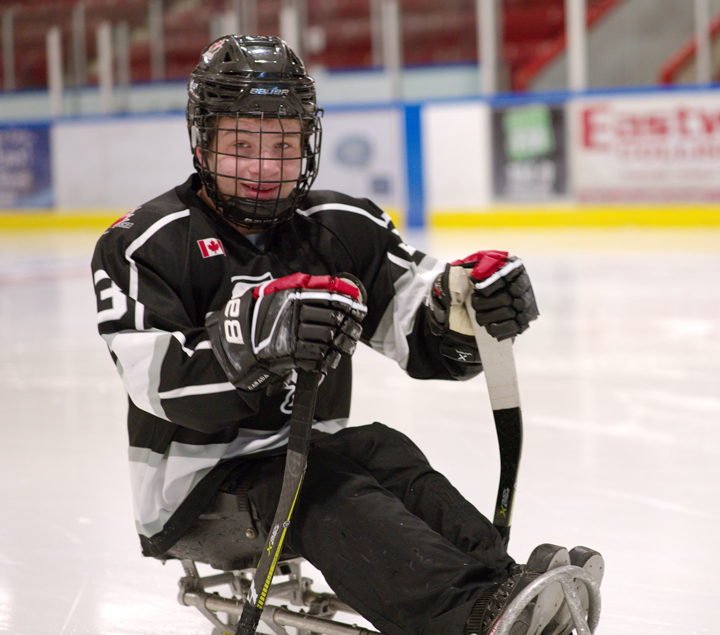 Barry's Bay sledge hockey player