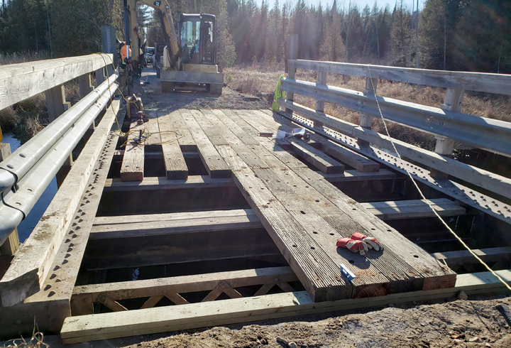 trail bridge reconstruction